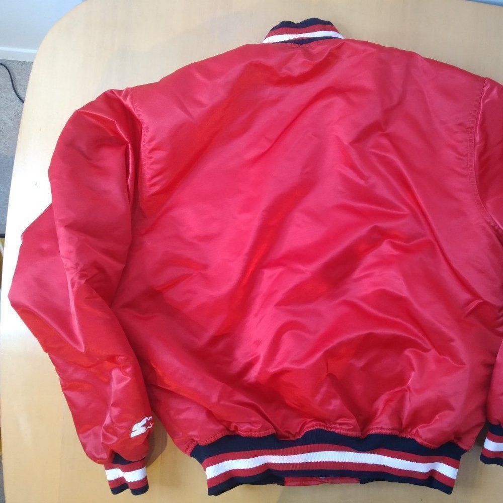 Vintage STARTER Chicago Bulls Satin Bomber Jacket - Picture 3 of 6